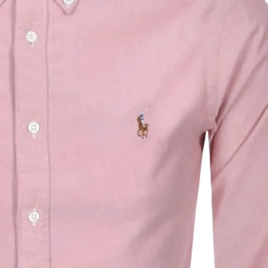 Alternative Image for ProductRalph Lauren Slim Fit Oxford Shirt Pink3